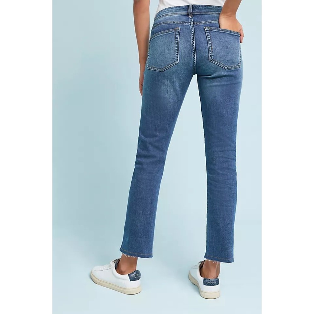 Pilcro and the Letterpress Anthropologie Slim Straight Jeans Blue 27 Petite